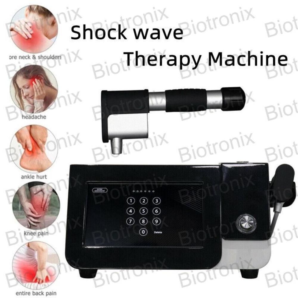 Pneumatic Shockwave Therapy Black Machine for Professional Physiotherapy