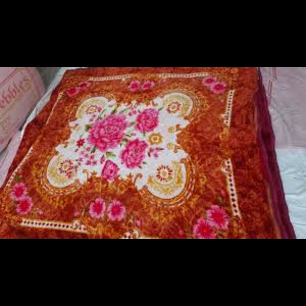 1800 Gram Double Bed Mink Blanket - 220x250cm, Assorted Printed, 100% Polyester, Fleece Material, Over-locking Edge, Suitable For Home, Hospital, Hotel