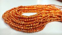 Natural Copper Pyrite Rondelle Faceted Beads 3-4mm