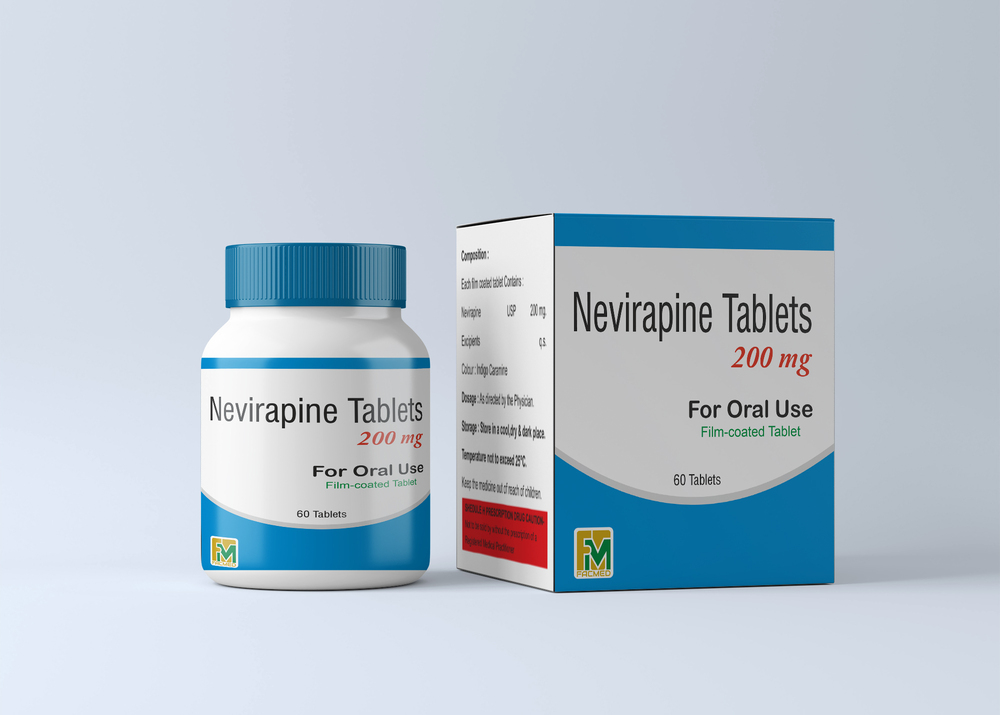 Nevirapine Tablet - 200 Mg | Who-gmp Approved, Anti-viral Treatment For Hiv, 60 Tablets Per Box