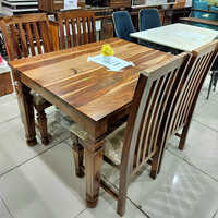 Wooden Dining Table With 4 Seater - Color: As Per Requirement