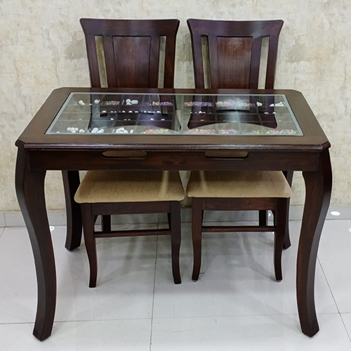 Dining Table With 2 Seater Set - Color: As Per Requirement