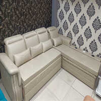 L Shape Plain Sofa Set - Color: Different Available