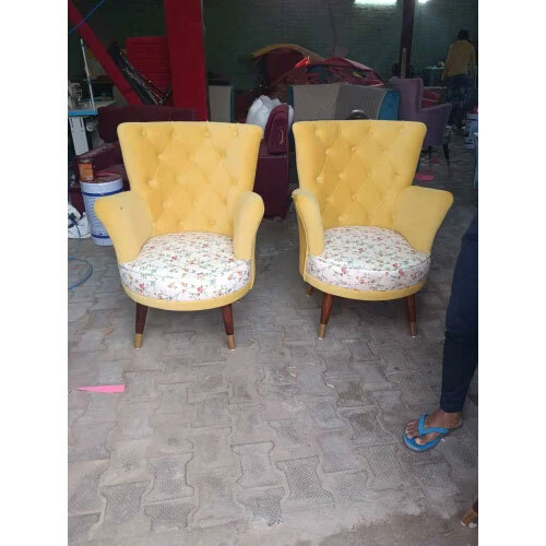 Velvet Wooden Sofa Chair