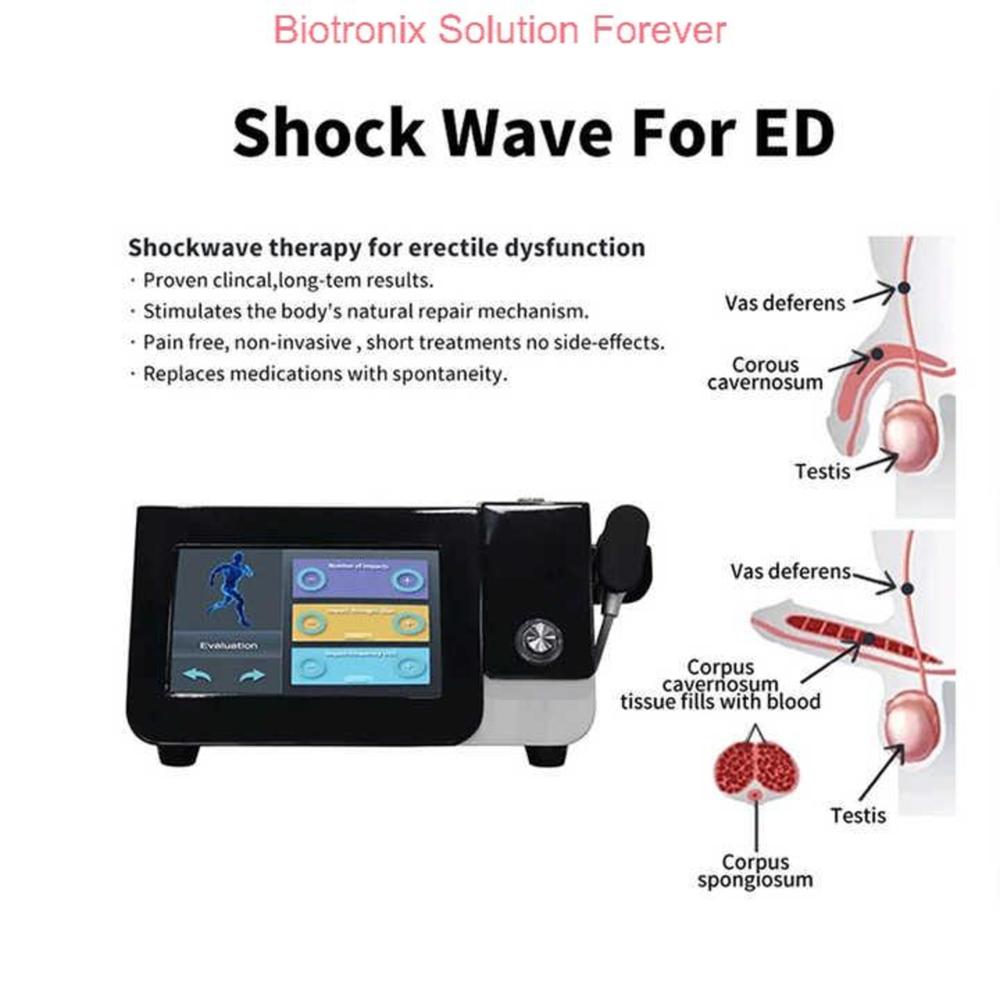 Portable Digital Pneumatic Shockwave Therapy Machine Black for Chiropractors and Pain Clinics