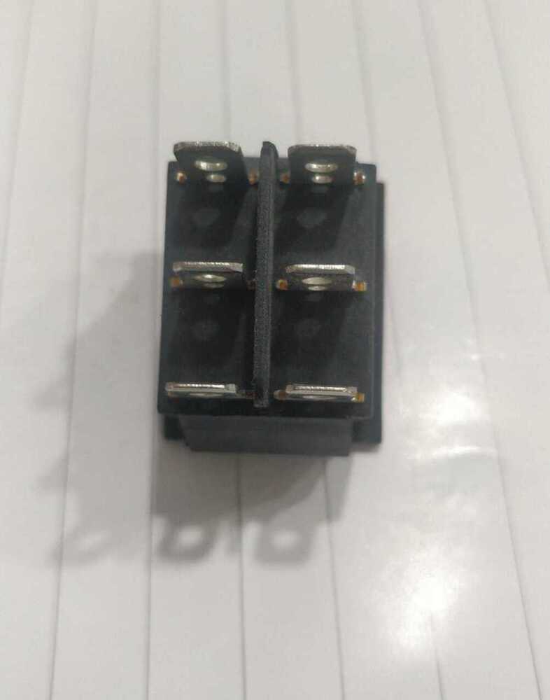 Rocker Switch Black 6 Pin One Side Spring Throw