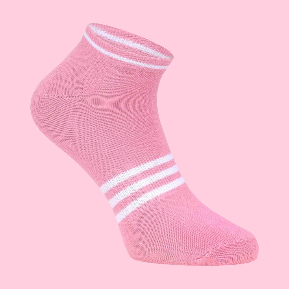 Women Short Socks - Cotton Blend, Free Size | Breathable, Comfortable, Stretchable Design, Available In Yellow And Gray, Knit Pattern