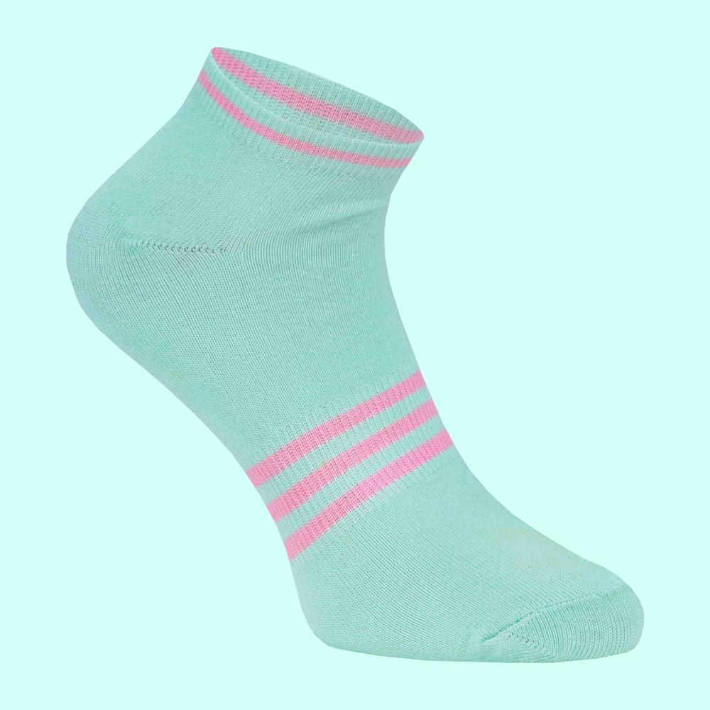 Women Short Socks - Cotton Blend, Free Size | Breathable, Comfortable, Stretchable Design, Available In Yellow And Gray, Knit Pattern