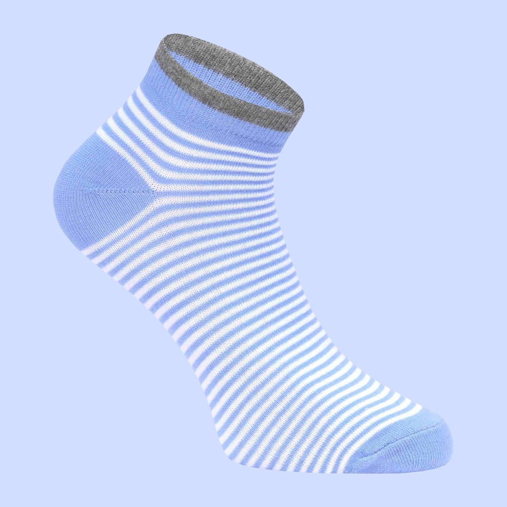 Women Short Socks - Cotton Blend, Free Size | Breathable, Comfortable, Stretchable Design, Available In Yellow And Gray, Knit Pattern