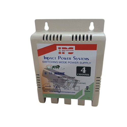 4 Channel Cctv Smps Plastic Body - Features: Led Indicator For Power On
