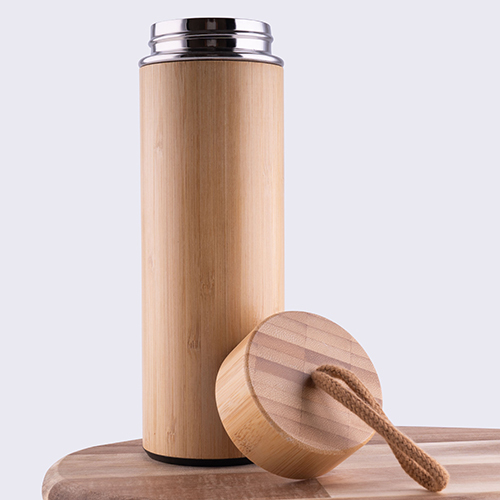NE-18-1 Waterproof Bamboo Vacuum Insulated Bottle