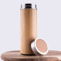 NE-17-1 Waterproof Bamboo Vacuum Insulated Bottle