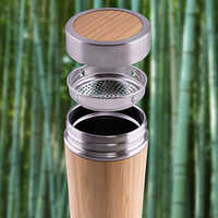 NE-17-1 Waterproof Bamboo Vacuum Insulated Bottle