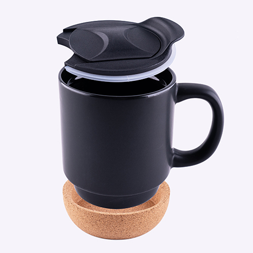 NE-36-1 Ceramic Coffee Mug With Cork Bottom