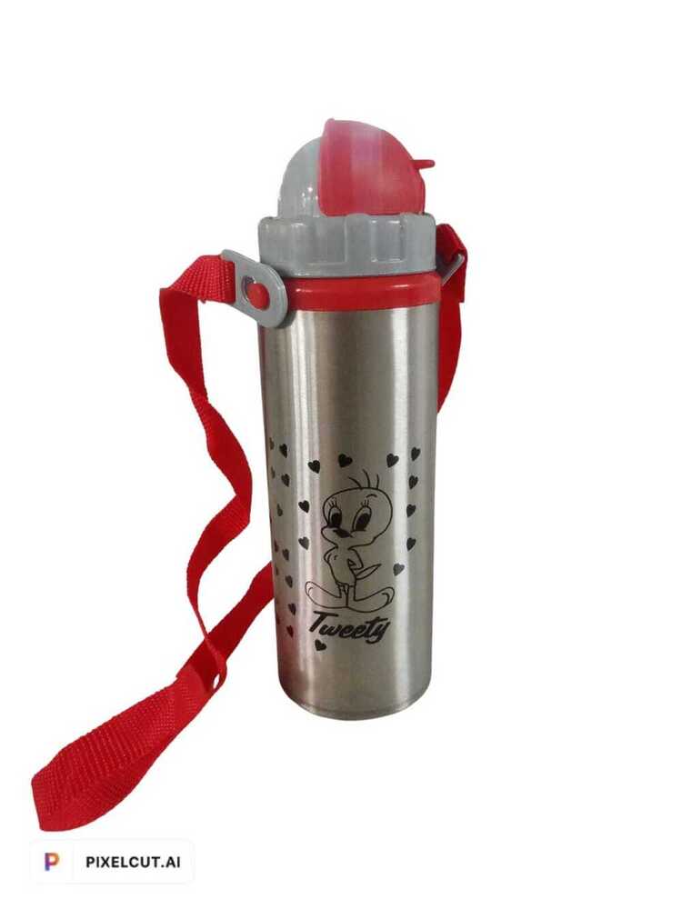 Ss Water Bottle For Kids 750ml - Stainless Steel, 68mm Diameter, Vibrant Pink | Leak-proof Screw Cap, Matte Finish, Ideal For School & Outdoor Activities