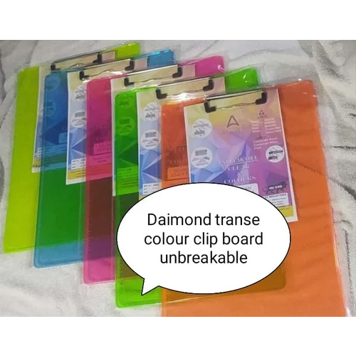 Diamond Unbreakable Transperant Coloured Pad - Material: Plastic