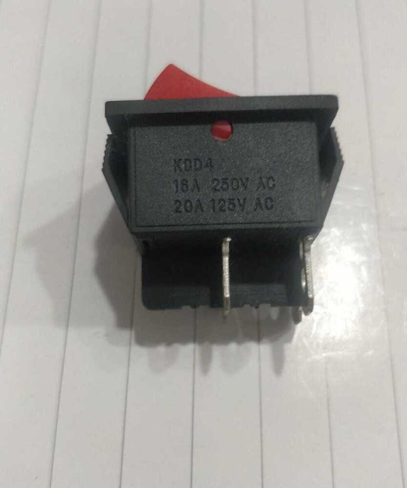 Rs608 Red Without Light 4 Pin On-off Rocker - Material: Metal