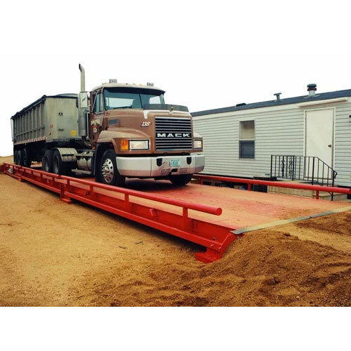 Fully Automatic Mild Steel Weighbridge - Color: Red