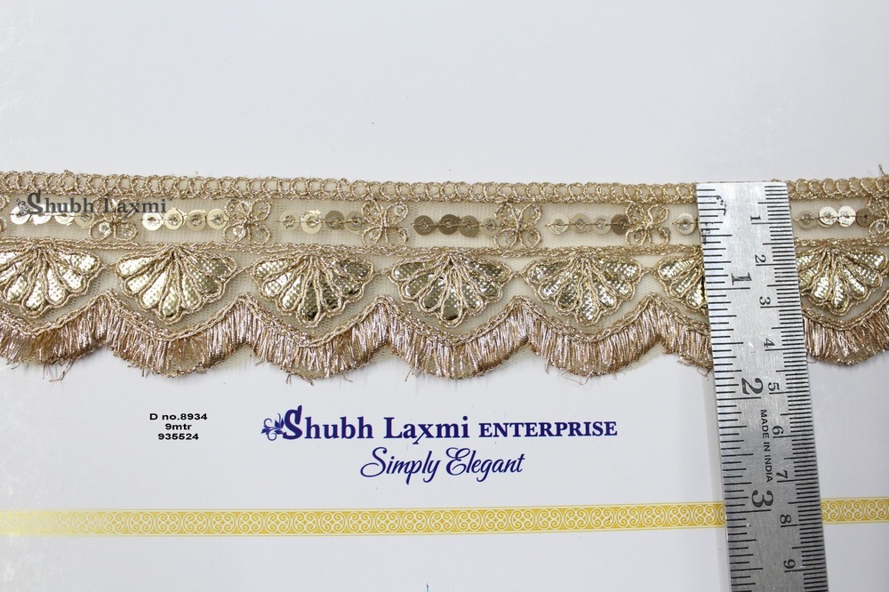 zari cutwork jhalar lace