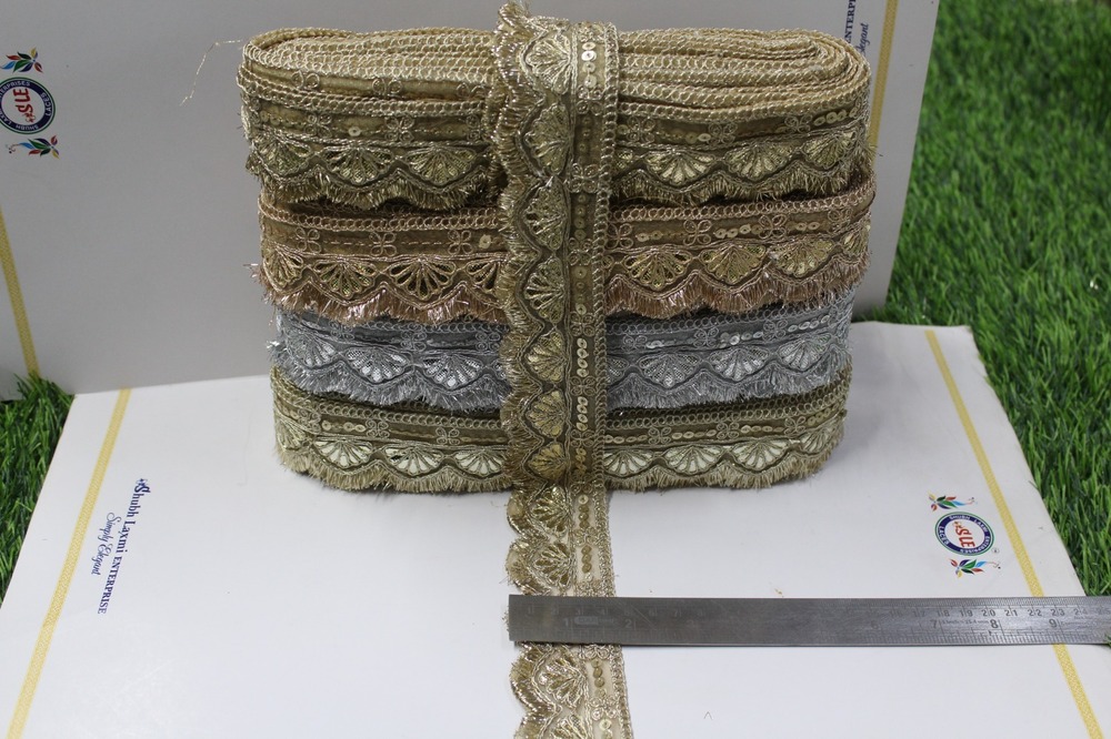 zari cutwork jhalar lace