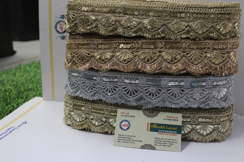 zari cutwork jhalar lace