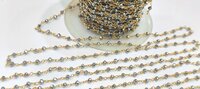 Silver Pyrite 3mm Hydro Quartz Rondelle Faceted Beaded