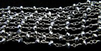 Silver Pyrite 3mm Hydro Quartz Rondelle Faceted Beaded
