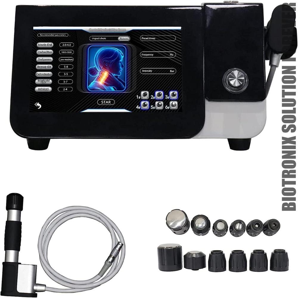 Latest Black Pneumatic Shockwave Therapy Equipment for Clinics, Hospitals, and Wellness Centers