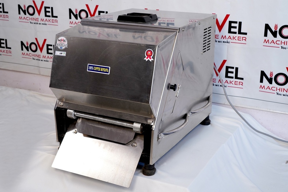 Automatic Chapati Pressing Machine - Mild Steel, 230 Volt, 1000 Roti/hr Capacity | Electric Heating System, Industrial Use, Suitable For Chapati, Bhakhri, Puri, Thepla