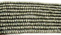 Natural Pyrite Rondelle Briolette Faceted Beads 7-8mm