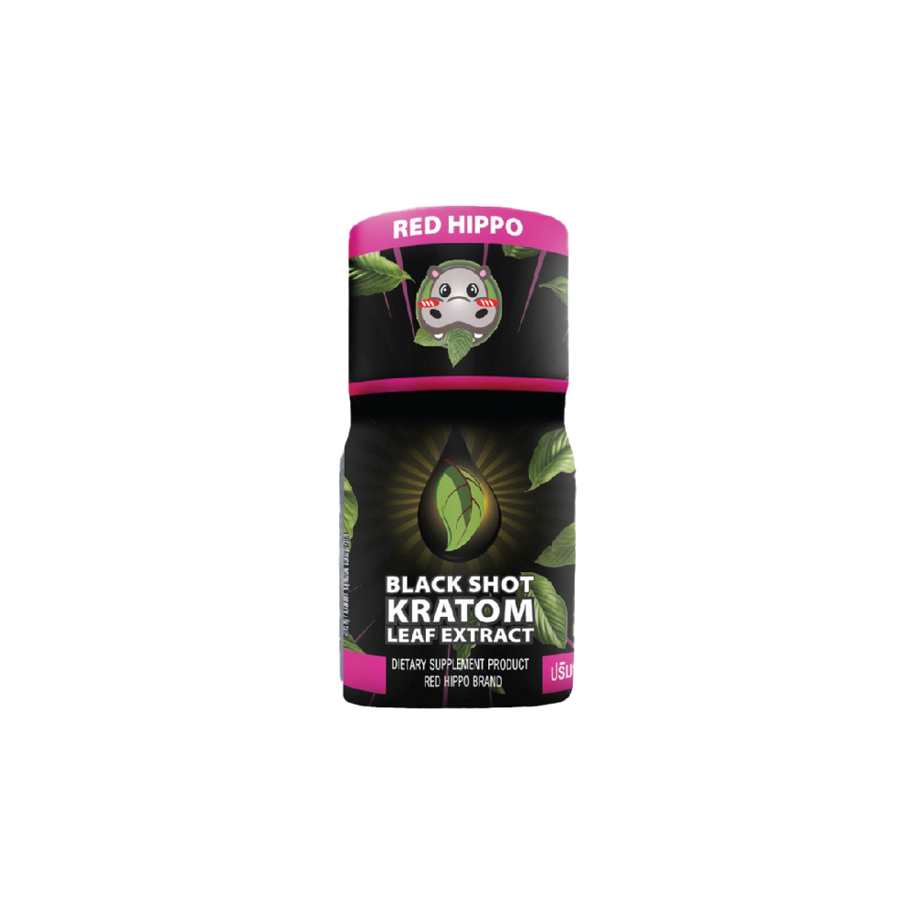 DELETE *  RED HIPPO Black Shot 8.8 ml - Mitragynine speciosa drink