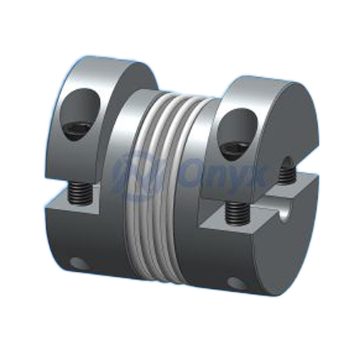 Split Clamping Hubs Bellow Coupling - Color: Grey