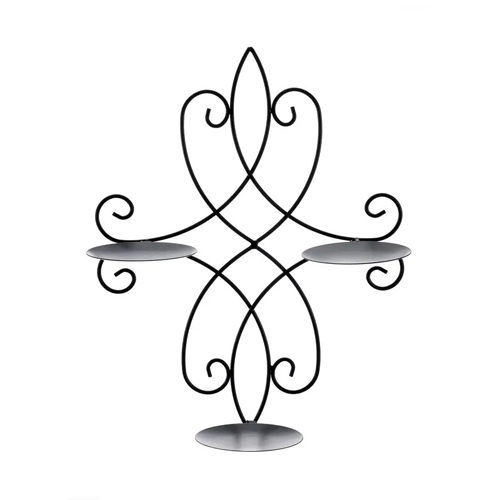 Golden Modern Wall Mounted Metal Sconce Holder - High-Quality Iron Metal, Polished Finish , Handmade Modern Arts Style, Indian Regional Feature