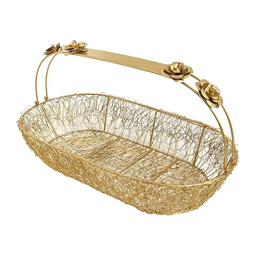 Oval Shape  Metal Gift Hamper Basket - Color: As Per Requirement