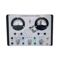 Lcr Impedance Apparatus With Bakelite Panel & Round Meters - 0v To 15v Step Down Transformer, Two Resistance R1=1k & R2=2k, Two Capacitors C1=1uf & C2=3.3uf, One Inductance, Ac Voltage & Current Measurement Meters, Five Single Point & Two Interconnectable Patch Cords