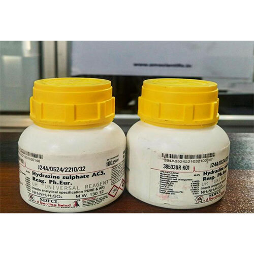 Hydrazine Sulphate Acs, Reag. Ph.Eur. Ur"Universal Reagent" Passes Pure & Ar - Packaging Type: Plastic Bottle