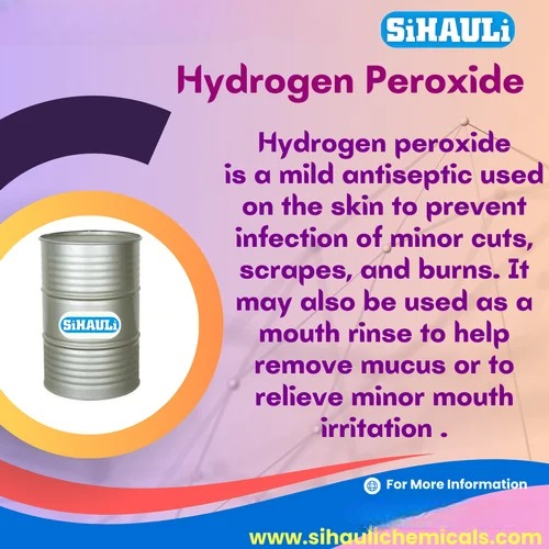 Hydrogen Peroxide (H2O2) Manufacturers, Suppliers, Exporters From Vasai