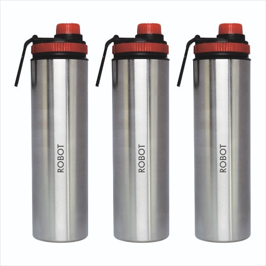 Robot Water Mate Stainless Steel Bottle - Capacity: 1000 Milliliter (Ml)