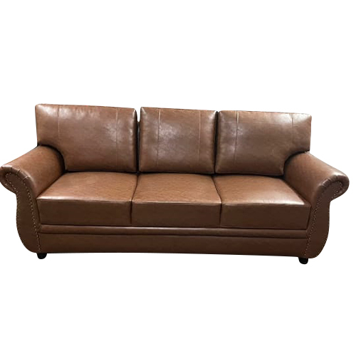 3 Seater Brown Leather Sofa
