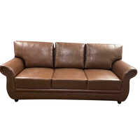 3 Seater Brown Leather Sofa - Color: Different Available