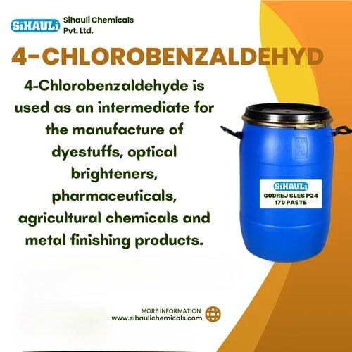 4-Chlorobenzaldehyde Manufacturers, Suppliers, Exporters - Technical Grade, C7H5ClO Chemical Formula, 99% Purity | Ideal for Industrial Applications