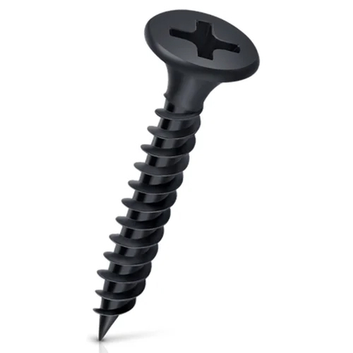 Mild Steel Gypsum Drywall Screw - Color: Black