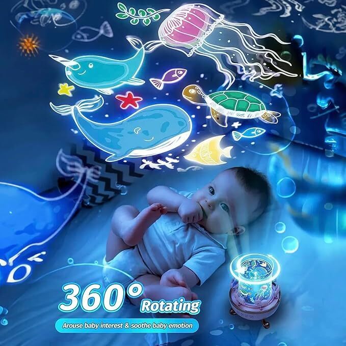 Unicorn Star Led Projector Night Light - Size: 13d X 13w X 20h