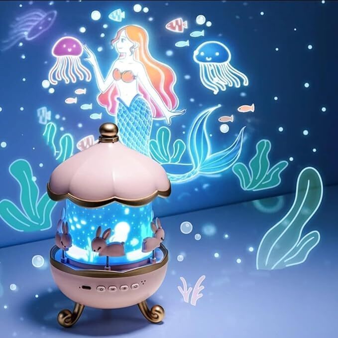 Unicorn Star Led Projector Night Light - Size: 13d X 13w X 20h