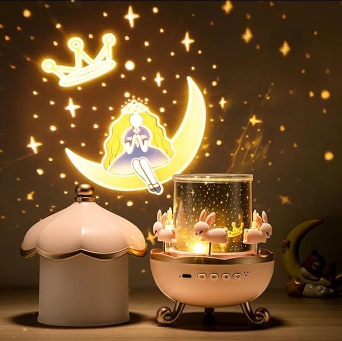 Unicorn Star Led Projector Night Light - Size: 13d X 13w X 20h