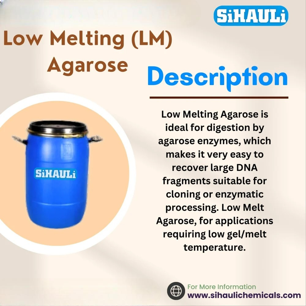 Low Melting (LM) Agarose Manufacturers, Suppliers, Exporters From Vasai Mumbai