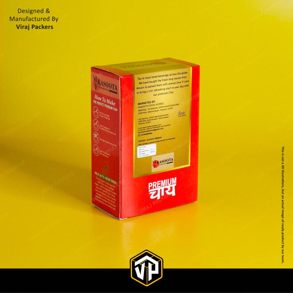 Designer Tea Packaging Boxes - Finishing: Glossy Lamination