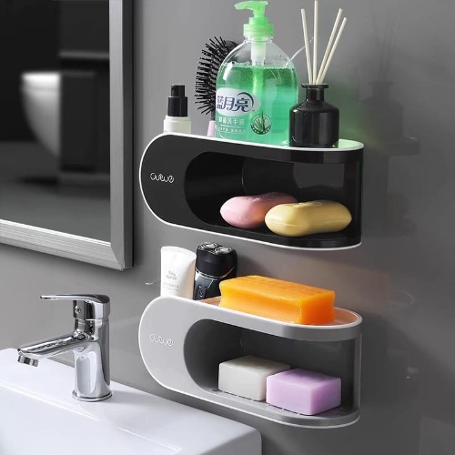 1602 Double layer soap box storage rack