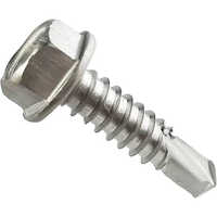 Hex Head Self Drilling Screw - Color: Silver