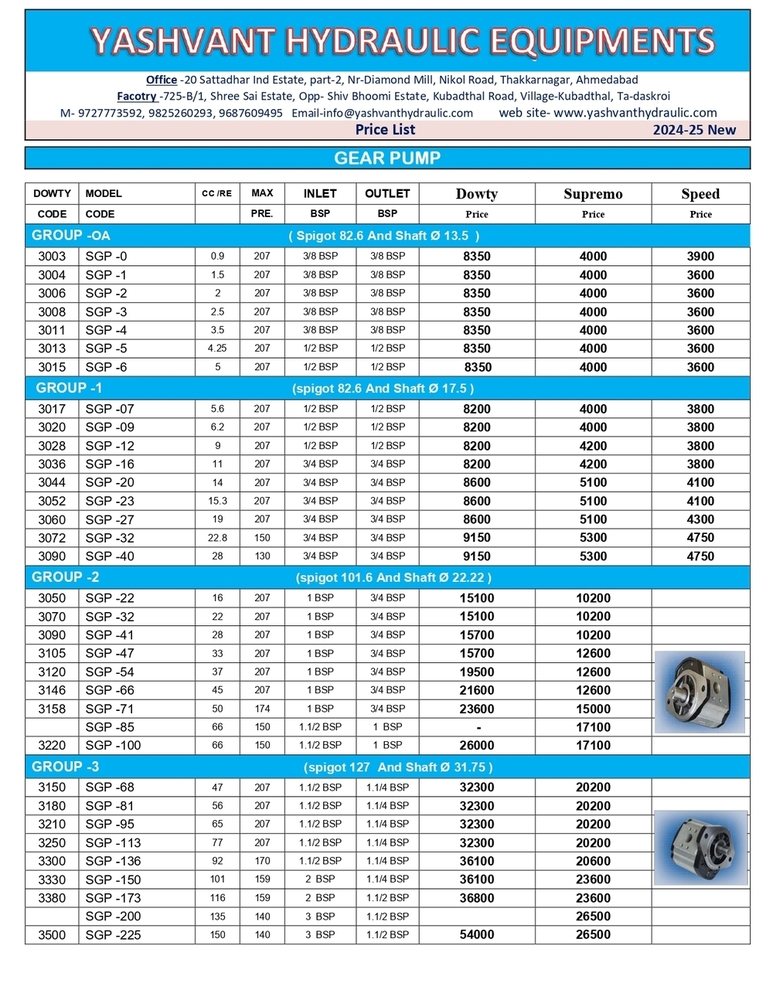 Industrial Gear Pump - Material: Ms